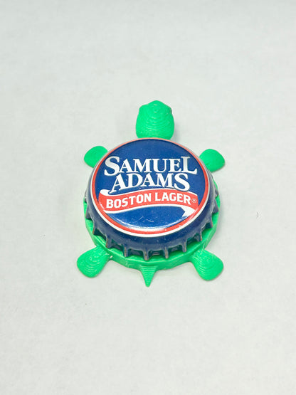 Sam Adams Boston Lager - Bottle Cap Magnet Turtle Shell Shocked Art