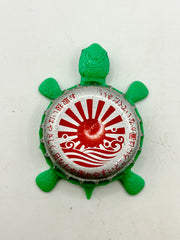 Upper Hand Brewing - Bottle Cap Magnet Turtle Shell Shocked Art