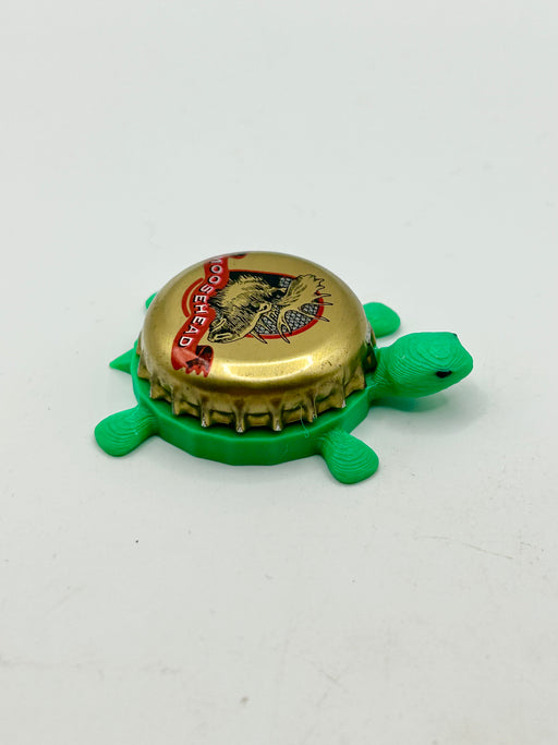 Moosehead Beer (Vintage) - Bottle Cap Magnet Turtle Shell Shocked Art
