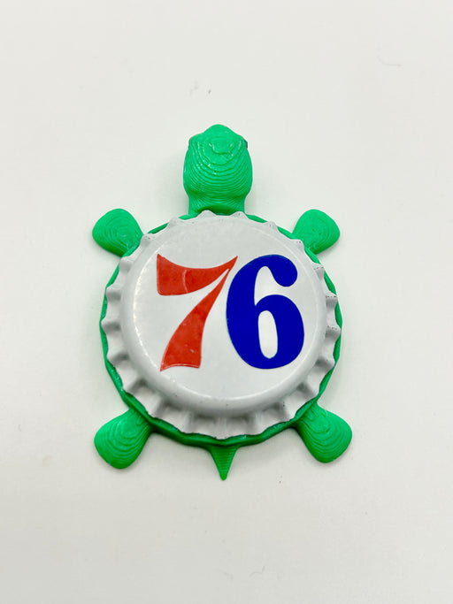 76ers - Bottle Cap Magnet Turtle Shell Shocked Art