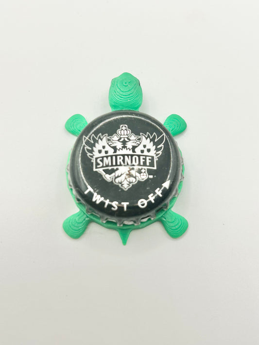 Smirnoff (Black) - Bottle Cap Magnet Turtle