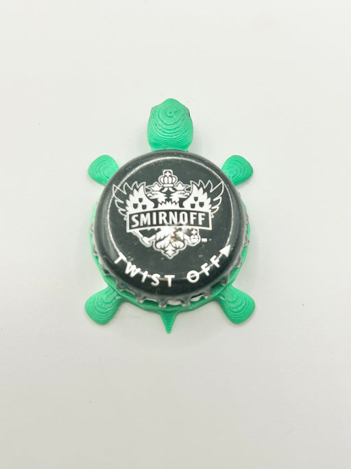 Smirnoff (Black) - Bottle Cap Magnet Turtle Shell Shocked Art