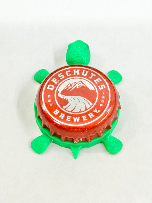 Deschutes Brewery (Red) - Bottle Cap Magnet Turtle