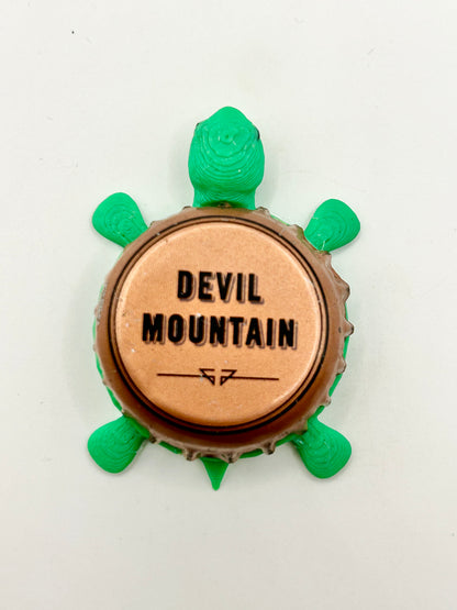Devil Mountain Brewing - Bottle Cap Magnet Turtle Shell Shocked Art