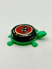 Bacardi Bat (Black and Red Twist Off) - Bottle Cap Magnet Turtle Shell Shocked Art
