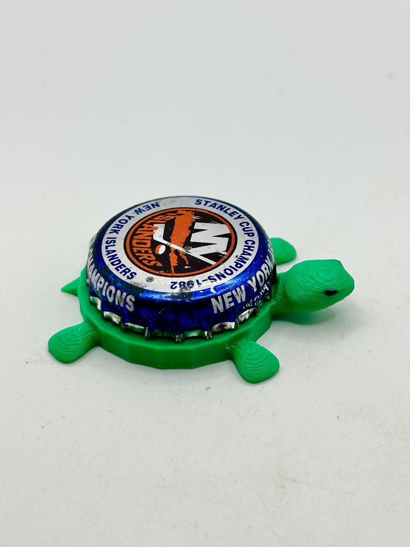 New York Islanders Stanley Cup Champions (1982) - Bottle Cap Magnet Turtle Shell Shocked Art