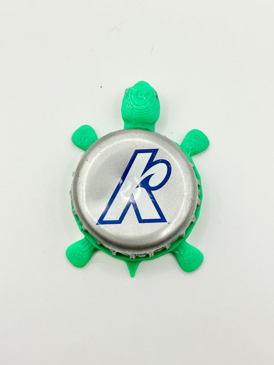 Kokanee Beer (Silver) - Bottle Cap Magnet Turtle