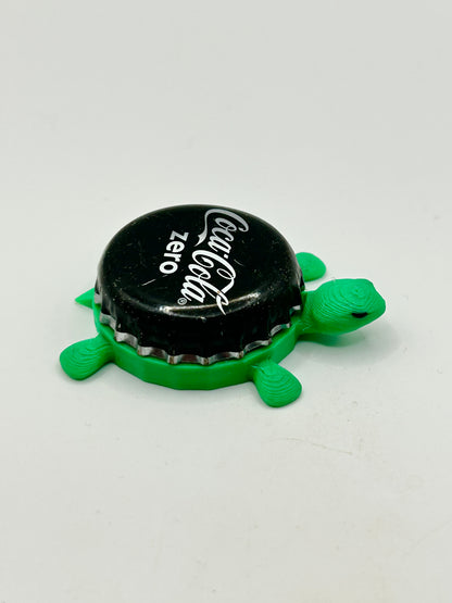 Coca Cola Zero - Bottle Cap Magnet Turtle Shell Shocked Art