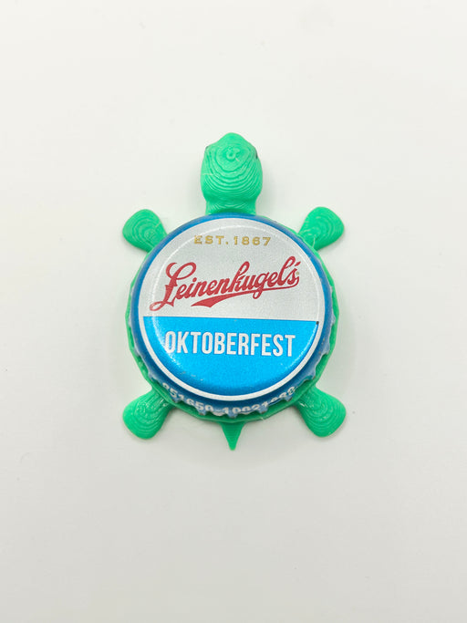 Leinenkugel's Oktoberfest - Bottle Cap Magnet Turtle Shell Shocked Art