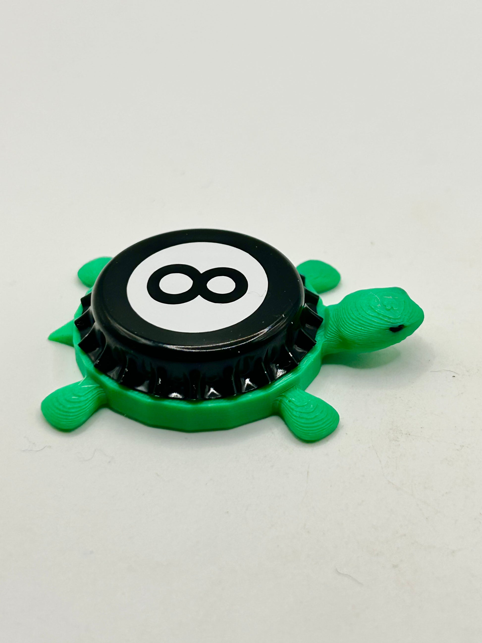 8 Ball (Pool, Billiards) - Bottle Cap Magnet Turtle Shell Shocked Art