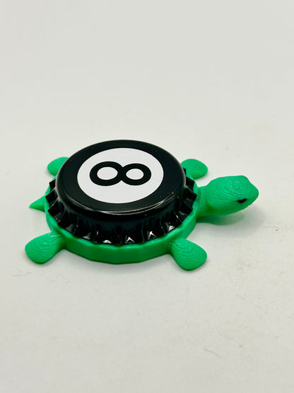 8 Ball (Pool, Billiards) - Bottle Cap Magnet Turtle Shell Shocked Art