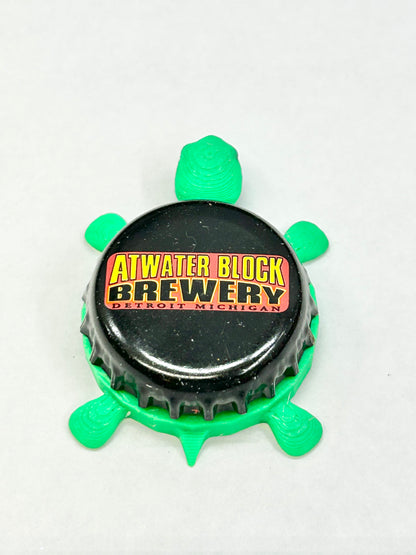 Atwater Block Brewery - Bottle Cap Magnet Turtle Shell Shocked Art