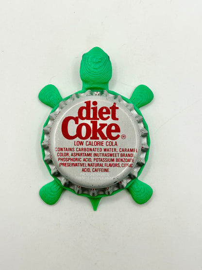 Diet Coke (Vintage) - Bottle Cap Magnet Turtle Shell Shocked Art