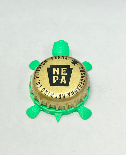 Susquehanna Brewing - Bottle Cap Magnet Turtle Shell Shocked Art