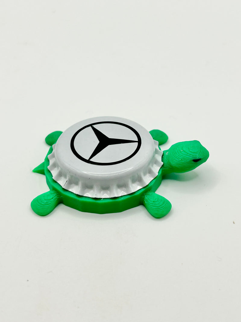 Mercedes - Bottle Cap Magnet Turtle Shell Shocked Art