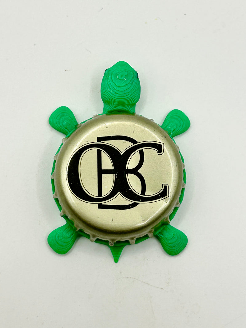 Otter Creek Brewing (Gold) - Bottle Cap Magnet Turtle Shell Shocked Art