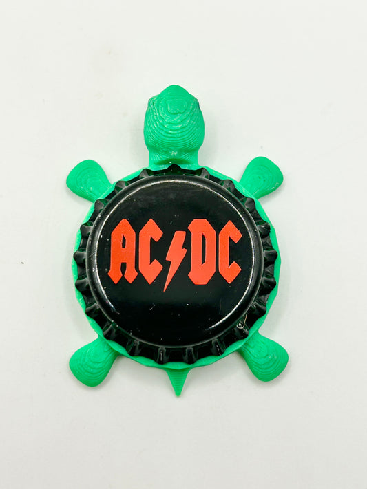 AC DC - Bottle Cap Magnet Turtle