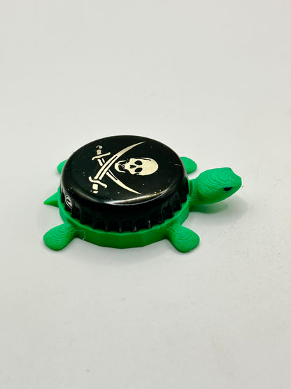 Skull with Pirate Swords - Bottle Cap Magnet Turtle Shell Shocked Art