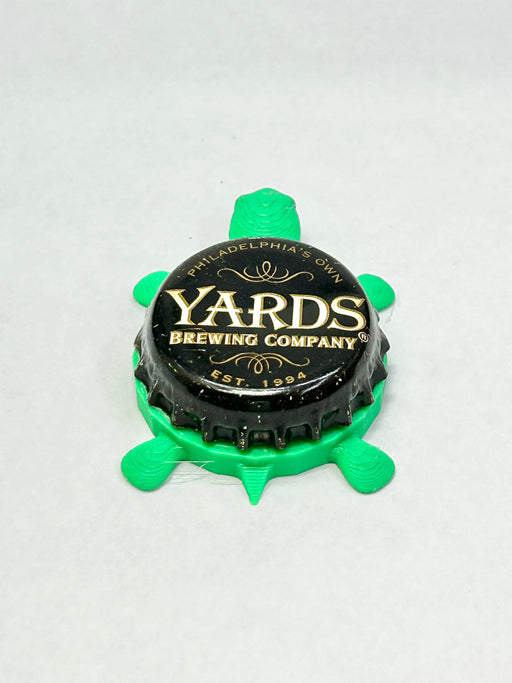 Yards Brewing (Vintage) - Bottle Cap Magnet Turtle Shell Shocked Art