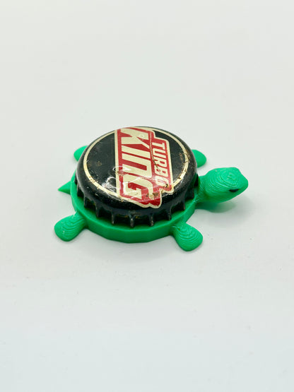 Turbo King - Bottle Cap Magnet Turtle Shell Shocked Art
