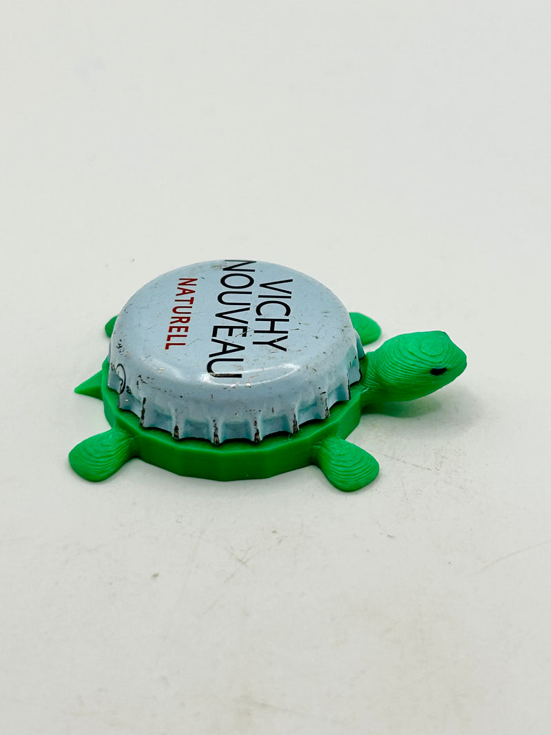 Vichy Nouveau Naturell - Bottle Cap Magnet Turtle Shell Shocked Art