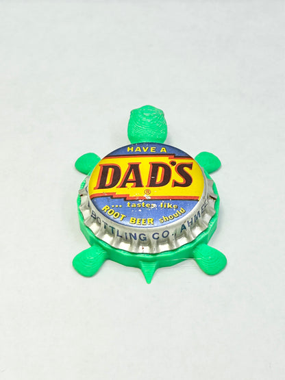 Dad’s Root Beer (Vintage) - Bottle Cap Magnet Turtle Shell Shocked Art