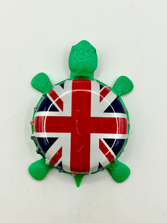 Union Jack, UK Flag Bateman’s Brewery 617 Ale - Bottle Cap Magnet Turtle