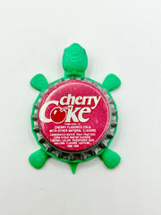 Cherry Coke - Bottle Cap Magnet Turtle Shell Shocked Art