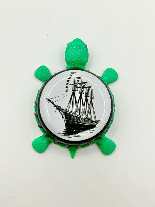 Shipyard Brewing (Ship) - Bottle Cap Magnet Turtle Shell Shocked Art