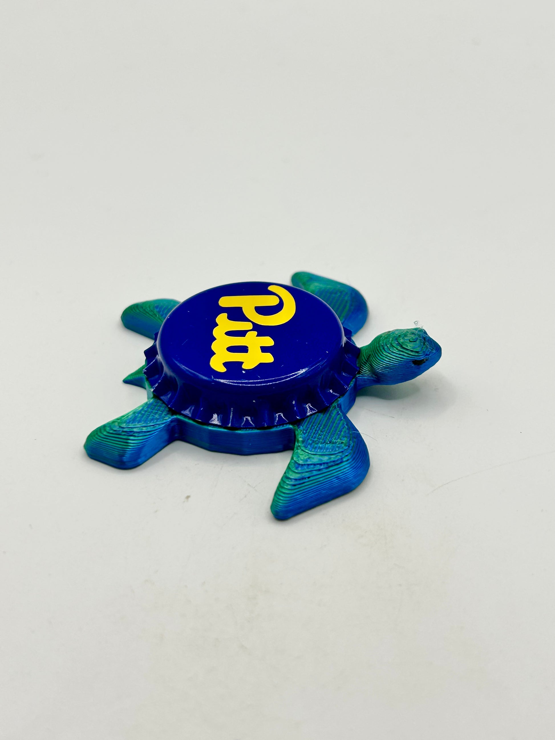 Pittsburgh Panthers (Pitt) - Bottle Cap Magnet Sea Turtle Shell Shocked Art