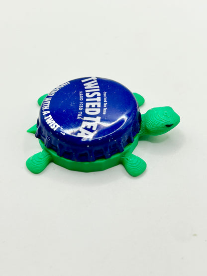 Twisted Tea - Bottle Cap Magnet Turtle Shell Shocked Art