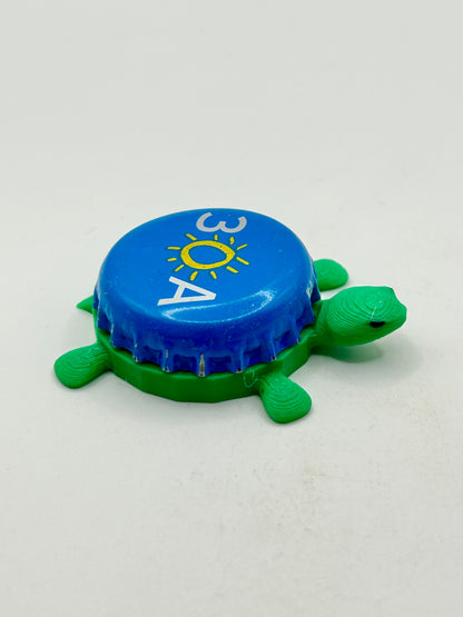 30A Grayton Brewing - Bottle Cap Magnet Turtle Shell Shocked Art