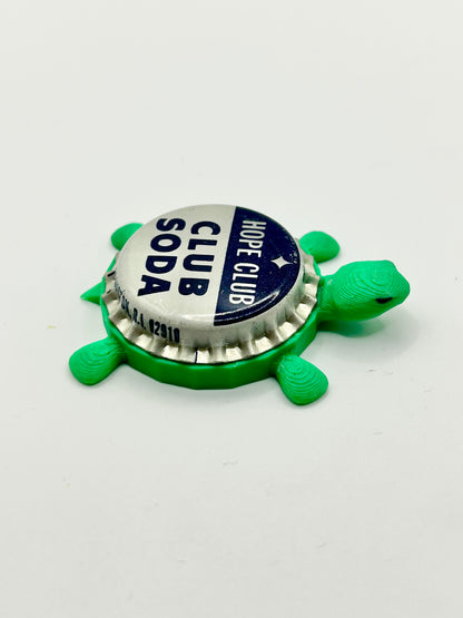 Hope Club Club Soda (Vintage) - Bottle Cap Magnet Turtle Shell Shocked Art