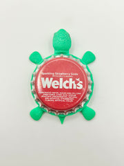 Welch’s Strawberry Soda (Vintage) - Bottle Cap Magnet Turtle Shell Shocked Art
