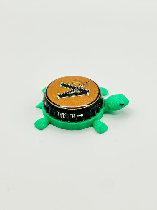 Johnny Appleseed Hard Cider (Orange) - Bottle Cap Magnet Turtle