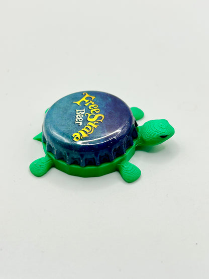 Free State Beer - Bottle Cap Magnet Turtle Shell Shocked Art