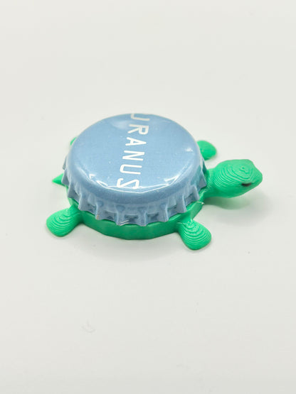 Bell's Uranus - Bottle Cap Magnet Turtle Shell Shocked Art