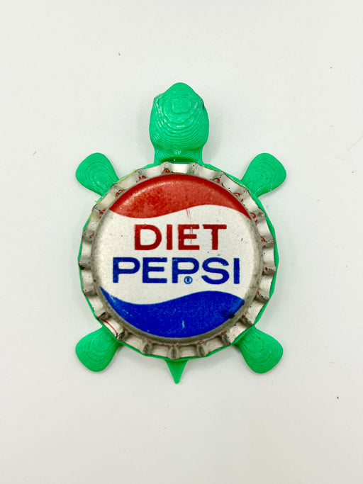 Diet Pepsi (Vintage) - Bottle Cap Magnet Turtle Shell Shocked Art