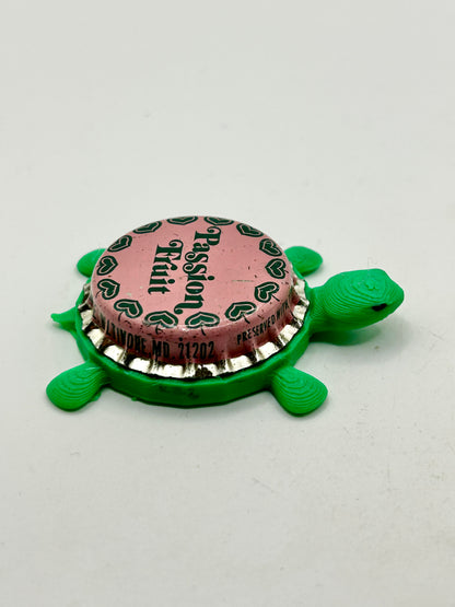 Passion Fruit Drink - Bottle Cap Magnet Turtle Shell Shocked Art