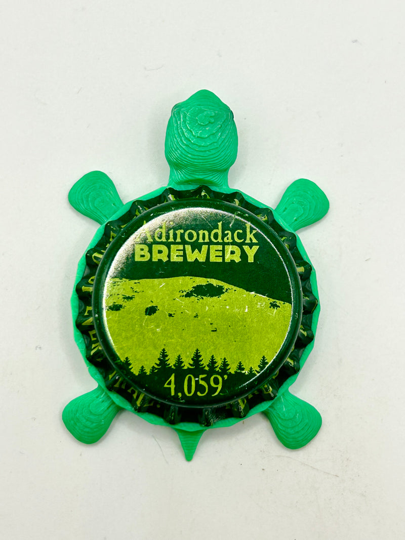 Adirondack Brewery (4,059 ft) - Bottle Cap Magnet Turtle Shell Shocked Art