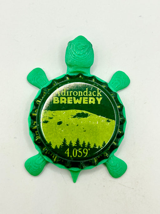 Adirondack Brewery (4,059 ft) - Bottle Cap Magnet Turtle Shell Shocked Art