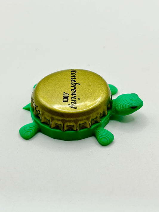 Stone Brewing Website Italic (Vintage) - Bottle Cap Magnet Turtle
