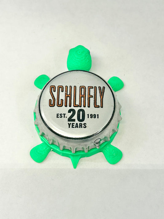 Schlafly (20 Years) - Bottle Cap Magnet Turtle