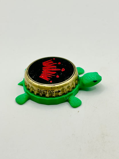 Budweiser Crown (Gold Trim) - Bottle Cap Magnet Turtle Shell Shocked Art