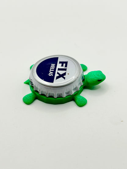 Fix Hellas - Bottle Cap Magnet Turtle Shell Shocked Art