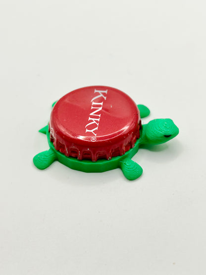 Kinky Liqueur/Cocktail (Red) - Bottle Cap Magnet Turtle Shell Shocked Art