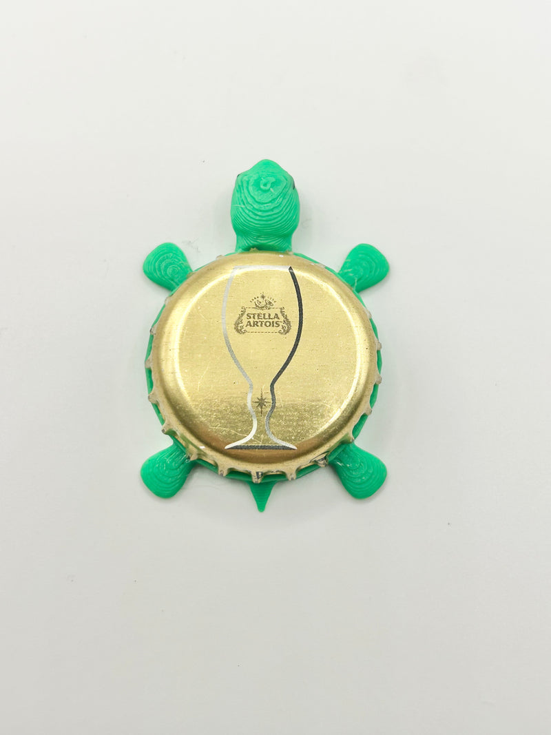 Stella Artois (Glass Silhouette) - Bottle Cap Magnet Turtle Shell Shocked Art