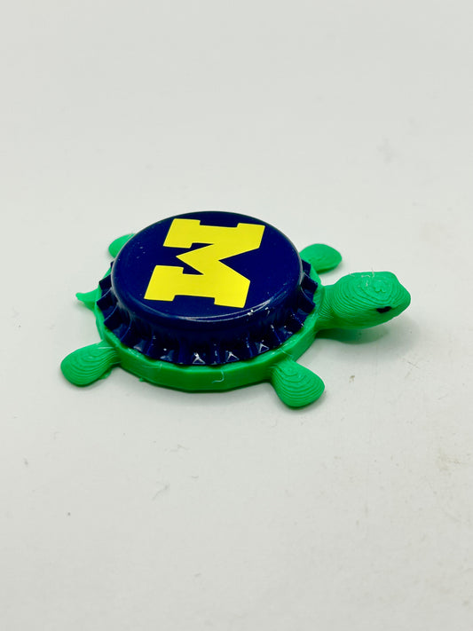 Michigan Wolverines - Bottle Cap Magnet Turtle Shell Shocked Art