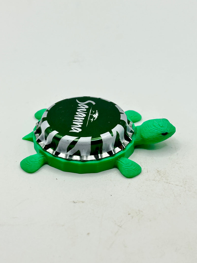 Savanna Cider, South Africa (Green & White) - Bottle Cap Magnet Turtle Shell Shocked Art
