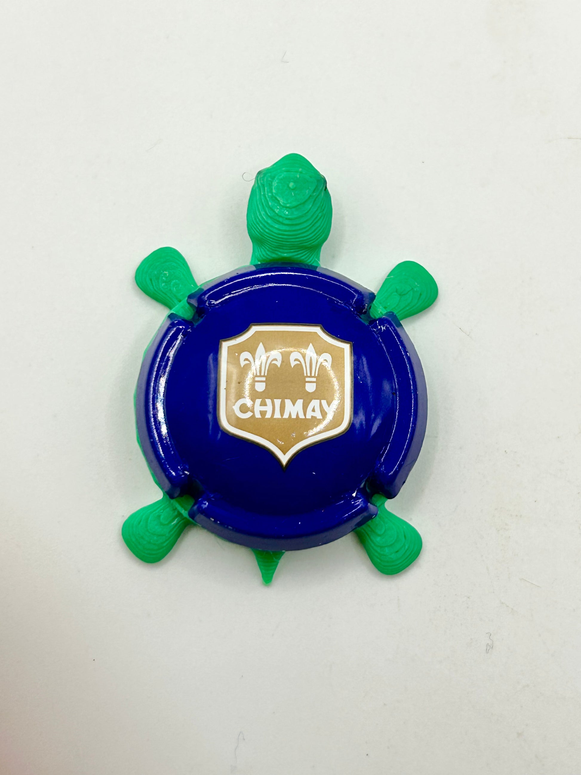 Chimay Brewery (Blue Cork Cage Cap) - Bottle Cap Magnet Turtle Shell Shocked Art